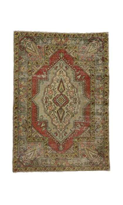 4 x 6 Vintage Oushak Rug 51738