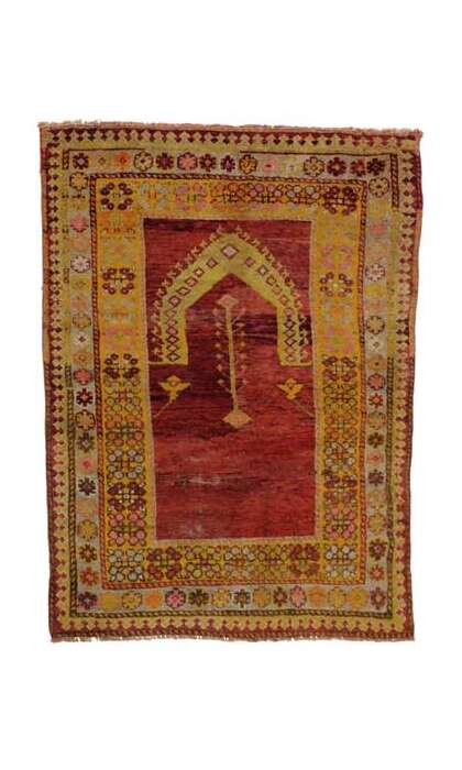 3 x 5  Vintage Oushak Rug 51748