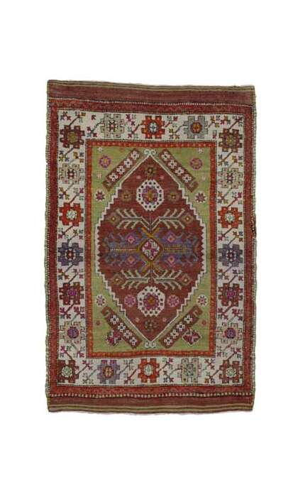 3 x 4 Vintage Oushak Rug 51754