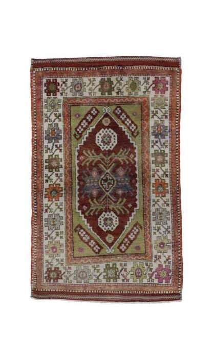 3 x 4 Vintage Oushak Rug 51755