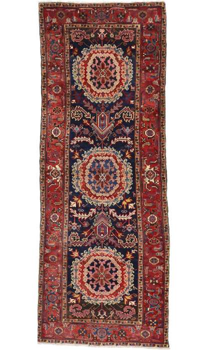 4 x 10 Vintage Heriz Rug 76842