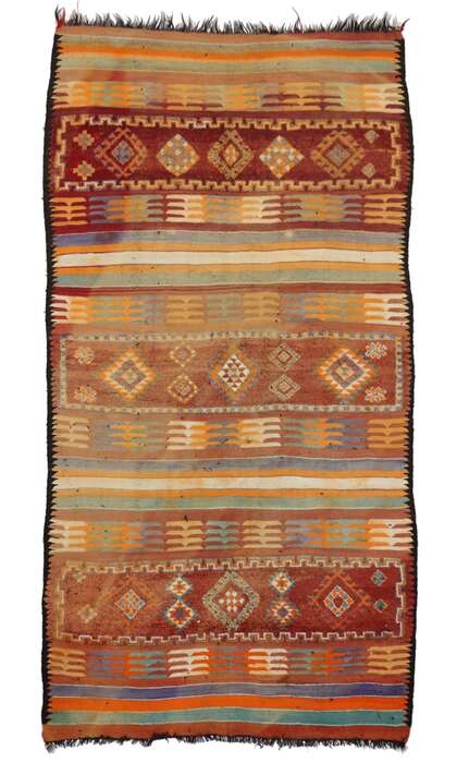 7 x 13 Vintage Moroccan Kilim Rug 20418