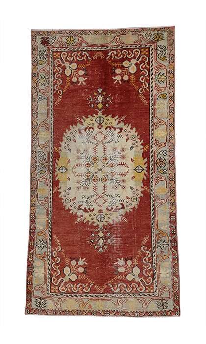 3 x 7 Vintage Oushak Rug 52083