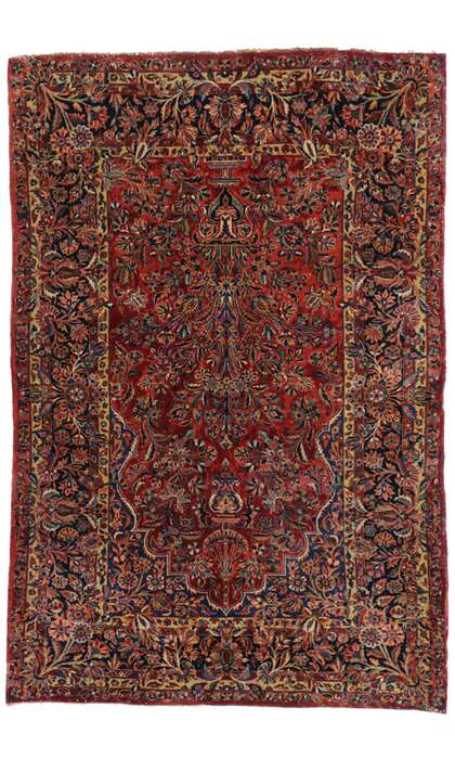 4 x 6 Antique Kashan Rug 76886