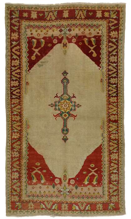 3 x 6 Vintage Oushak Rug 76896