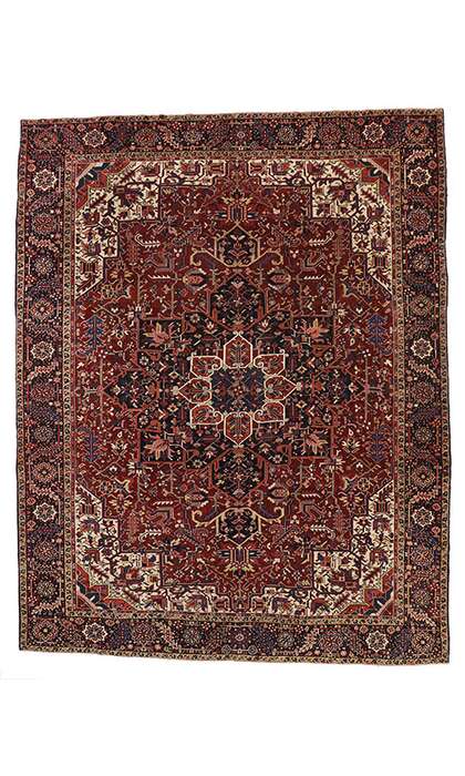 11 x 14 Antique Heriz Rug 52151