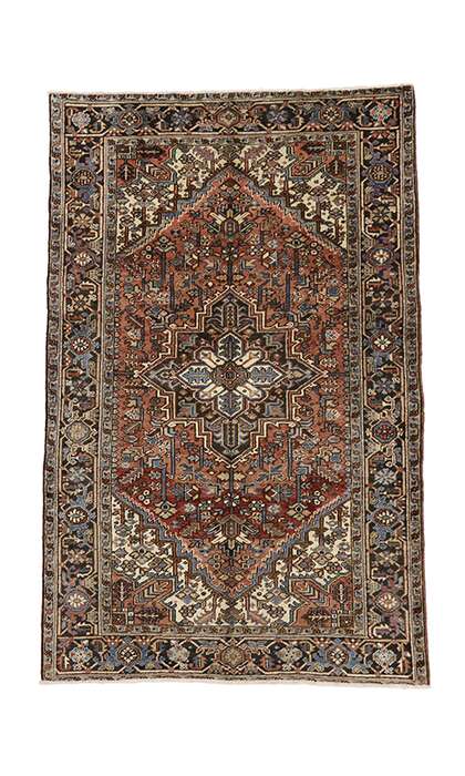 6 x 9 Vintage Heriz Rug 52194