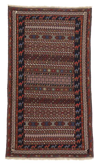 4 x 7 Vintage Soumak Rug 76999