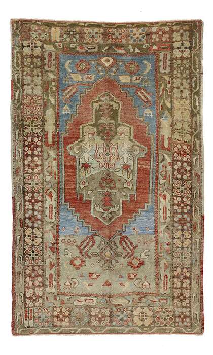 3 x 5 Vintage Oushak Rug 52258