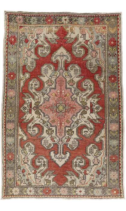 4 x 6 Vintage Oushak Rug 50057