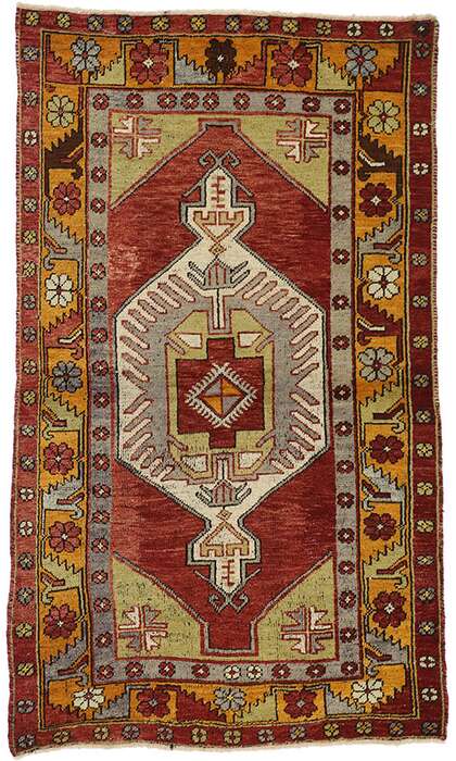 3 x 6 Vintage Oushak Rug 50074