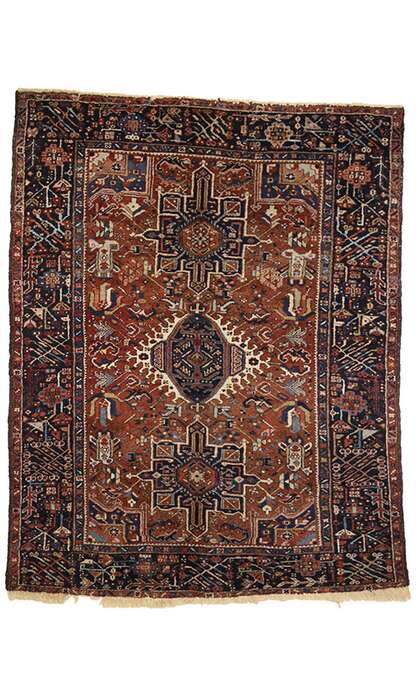 5 x 6 Antique Heriz Rug 77066