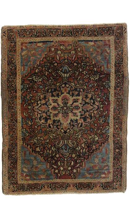 2 x 2 Antique Farahan Sarouk Rug 77163