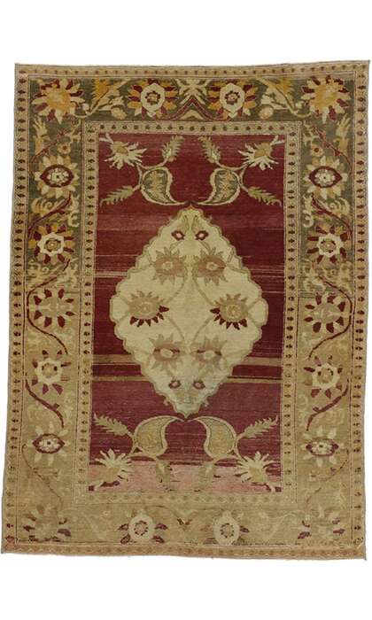 4 x 6 Vintage Oushak Rug 52299