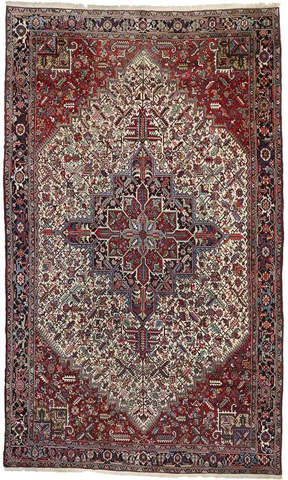 11 x 19 Antique Heriz Rug 77175