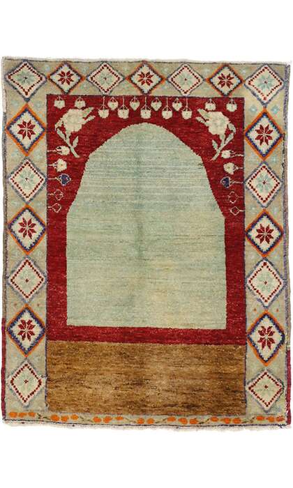 3 x 4 Vintage Oushak Rug 52319