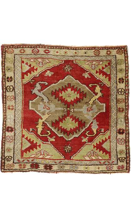 3 x 3 Vintage Oushak Rug 52323