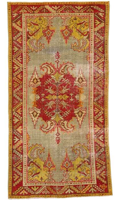 3 x 7 Vintage Oushak Rug 52340