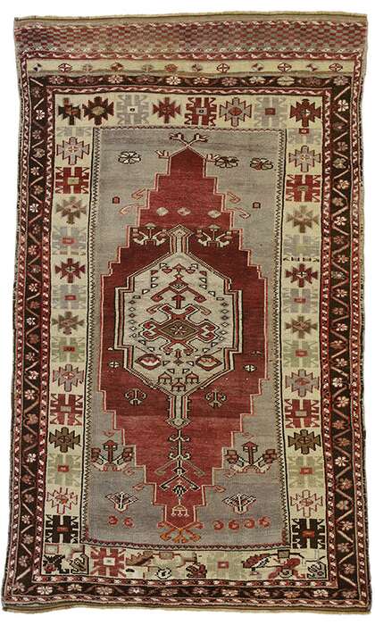 4 x 6 Vintage Oushak Rug 52384