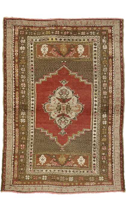 4 x 5 Vintage Oushak Rug 50121