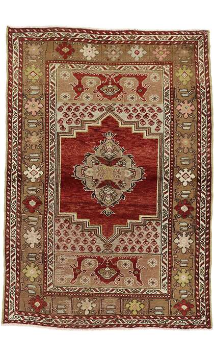 3 x 5 Vintage Oushak Rug 50142