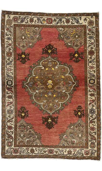 4 x 6 Vintage Oushak Rug 50303