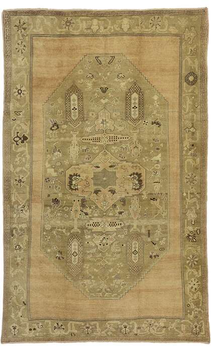 6 x 9 Vintage Oushak Rug 50483