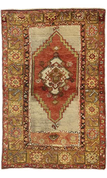 4 x 5 Vintage Oushak Rug 50640