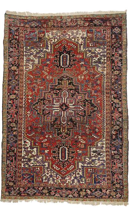 7 x 10 Antique Heriz Rug 72713