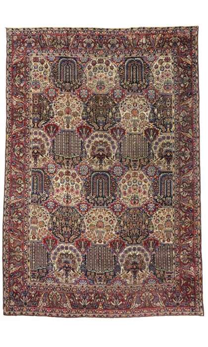 11 x 16 Antique Yazd Rug 73339