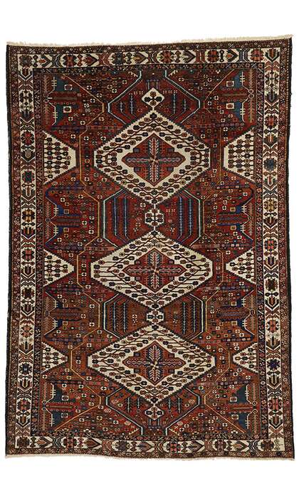 7 x 10 Antique Bakhtiari Rug 73391