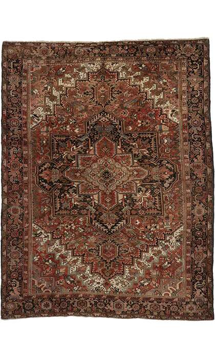 10 x 13 Vintage Heriz Rug 73720