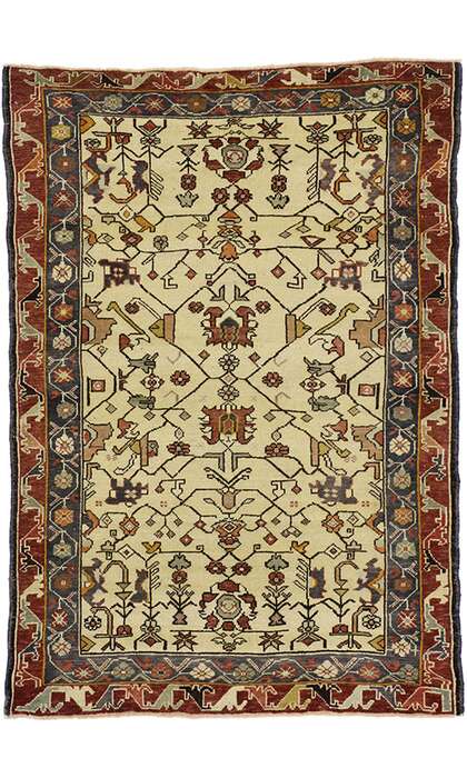 4 x 5 Antique Oushak Rug 73781