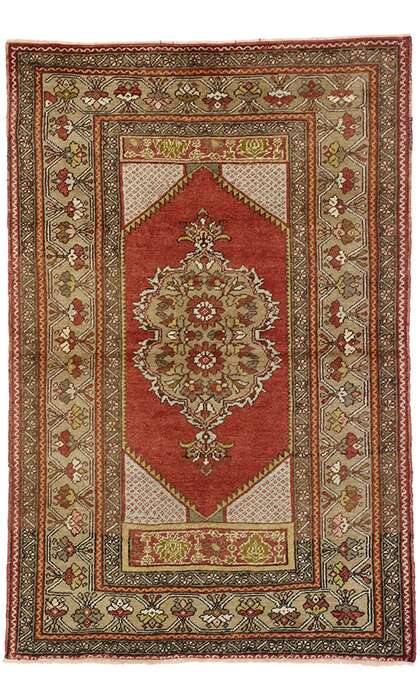 4 x 5 Vintage Oushak Rug 73855