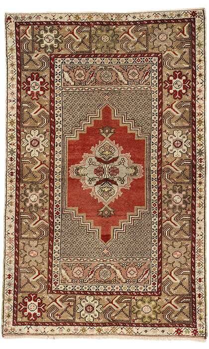 4 x 6 Vintage Oushak Rug 73872