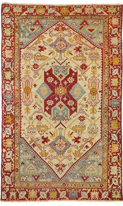 4 x 6 Vintage Oushak Rug 73905