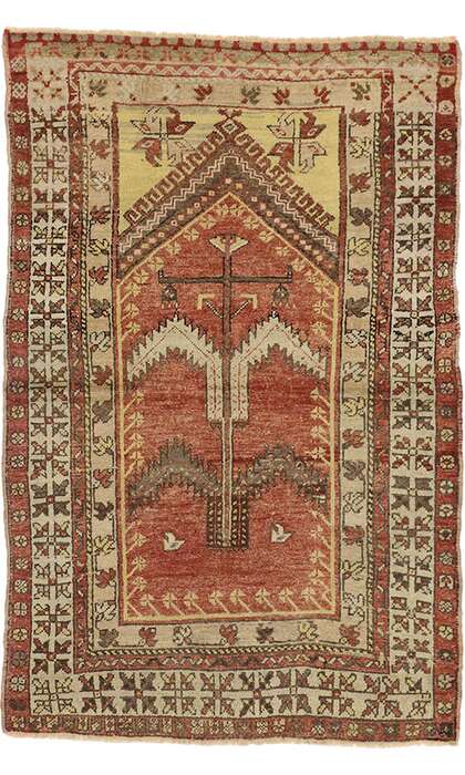 4 x 6 Vintage Oushak Rug 73941