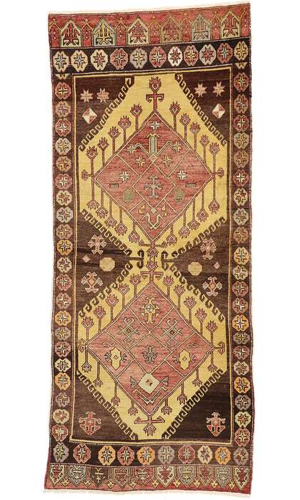 4 x 9 Antique Oushak Rug 74046