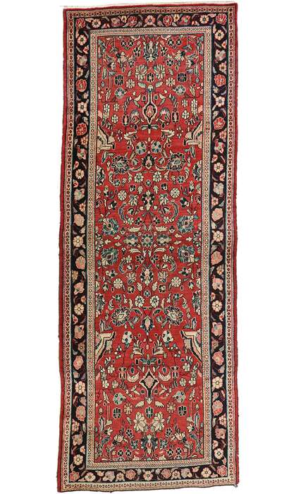 4 x 10 Vintage Sarouk Rug 74308