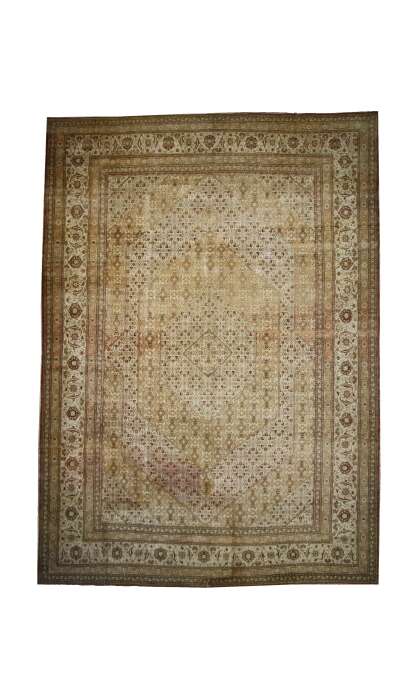 16 x 23 Antique Persian Tabriz Rug 74326