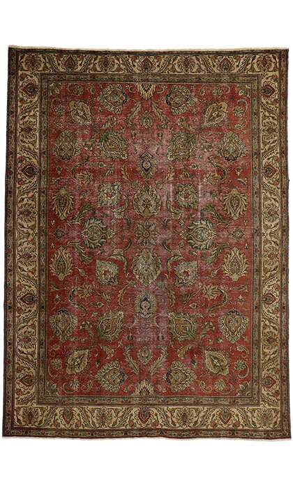 9 x 13 Vintage Tabriz Rug 74329