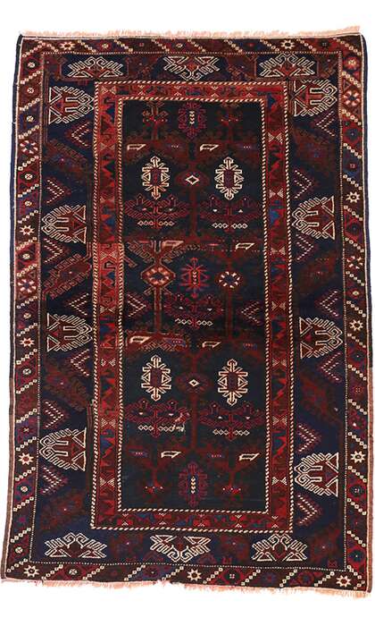 4 x 6 Antique Afghan Rug 74647