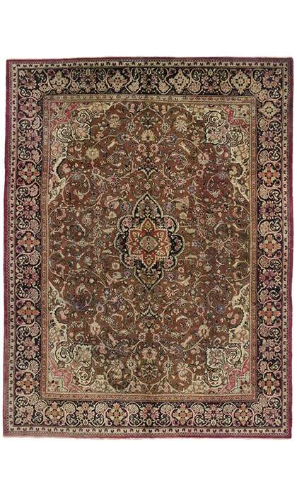 10 x 13 Antique Mahal Rug 74671