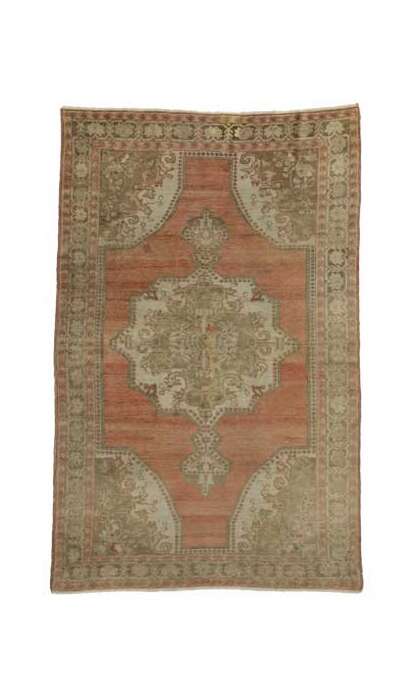 4 x 7 Vintage Oushak Rug 74743