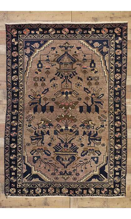 5 x 7 Antique Hamadan Rug 75332