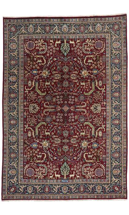 7 x 10 Vintage Tabriz Rug 75511