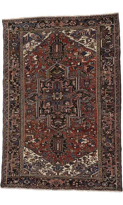 7 x 11 Vintage Heriz Rug 75859