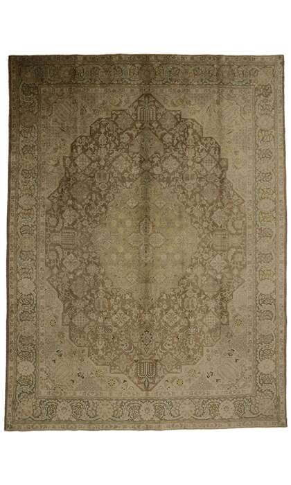 10 x 13 Vintage Tabriz Rug 75889