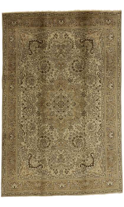 6 x 10 Vintage Tabriz Rug 75972