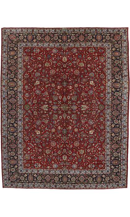 11 x 13 Vintage Kashan Rug 76265